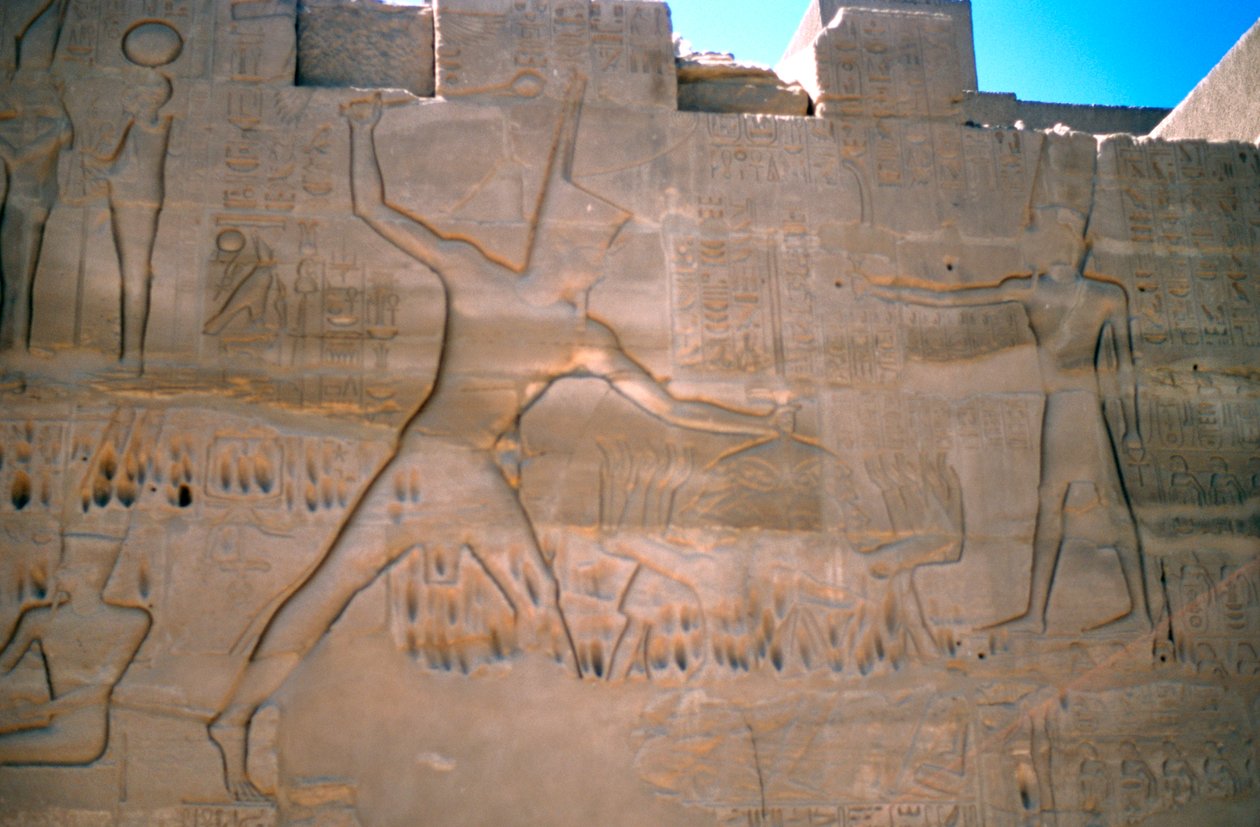 Seti fáraó, rabszolgák elfogása, Luxor, Egyiptom alkotó: Unbekannt