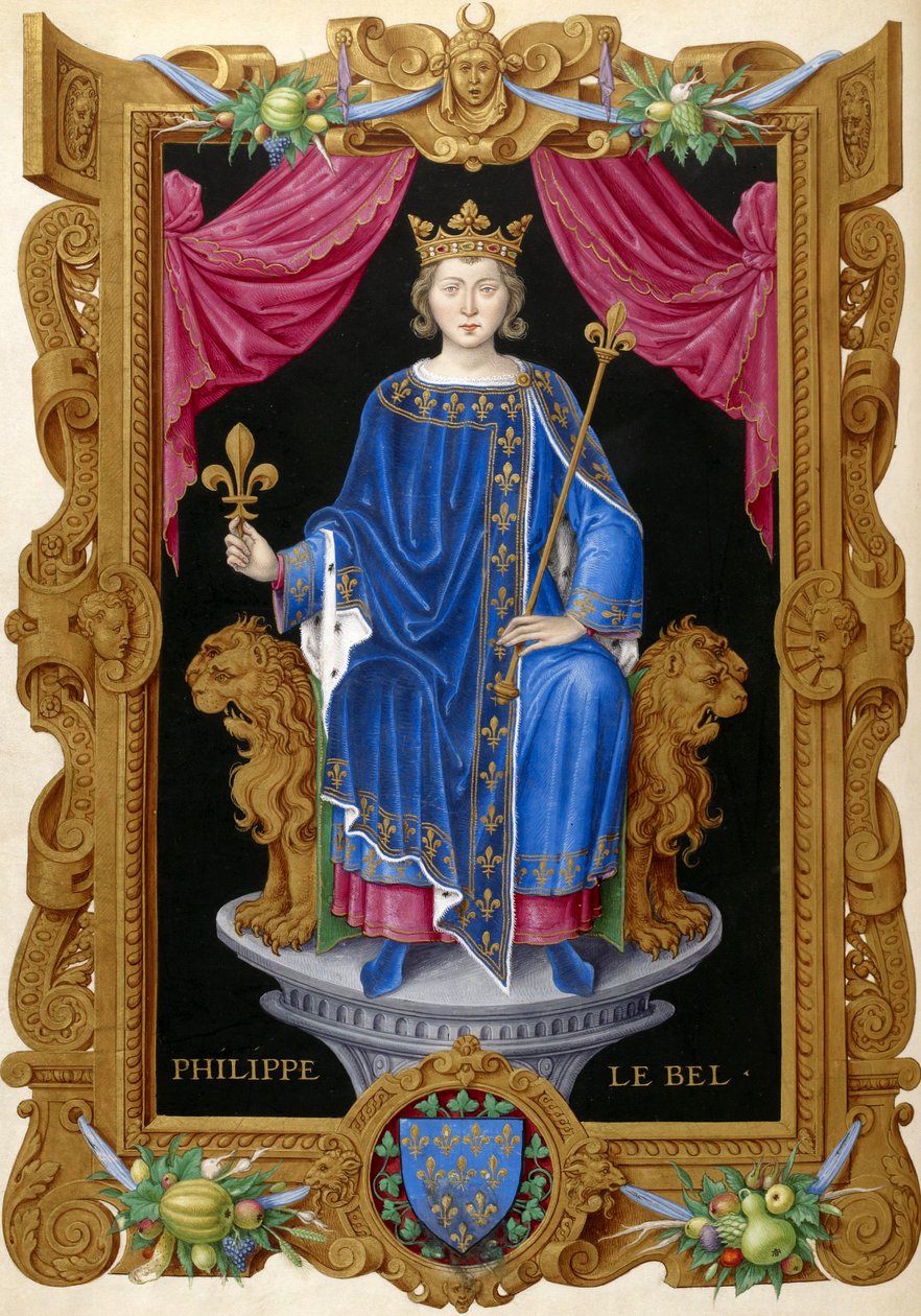 Philippe IV le Bel a Recueil des rois de France-ból, Jean Du Tillet (16. század). alkotó: Unbekannt