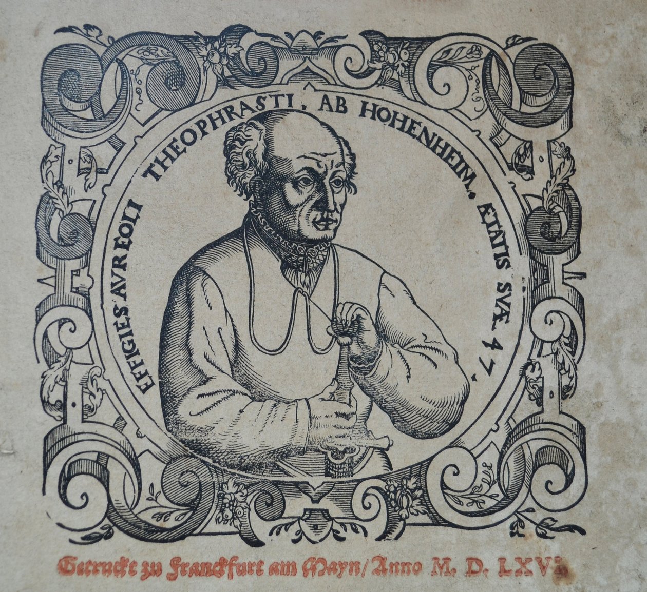 Philippus Theophrastus Aureolus Bombastus von Hohenheim Paracelsus, 1566. alkotó: Unbekannt