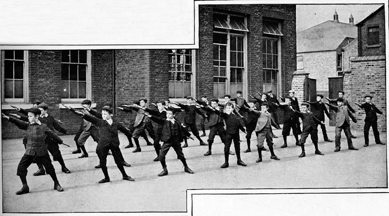 Fizikai gyakorlat egy londoni iskolában, 1900 1901 alkotó: Unbekannt