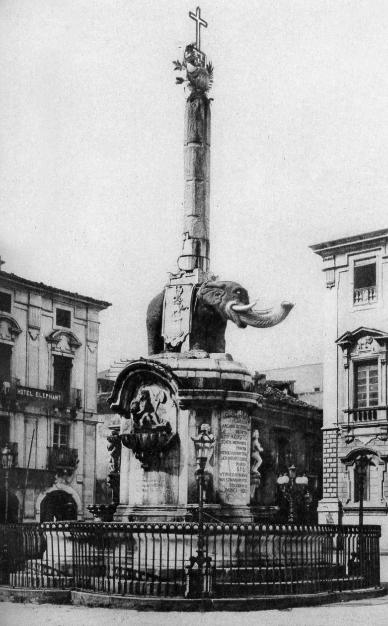 Piazza del Duomo Katedrális tér, Catania, Szicília, Olaszország, 1923 alkotó: Unbekannt