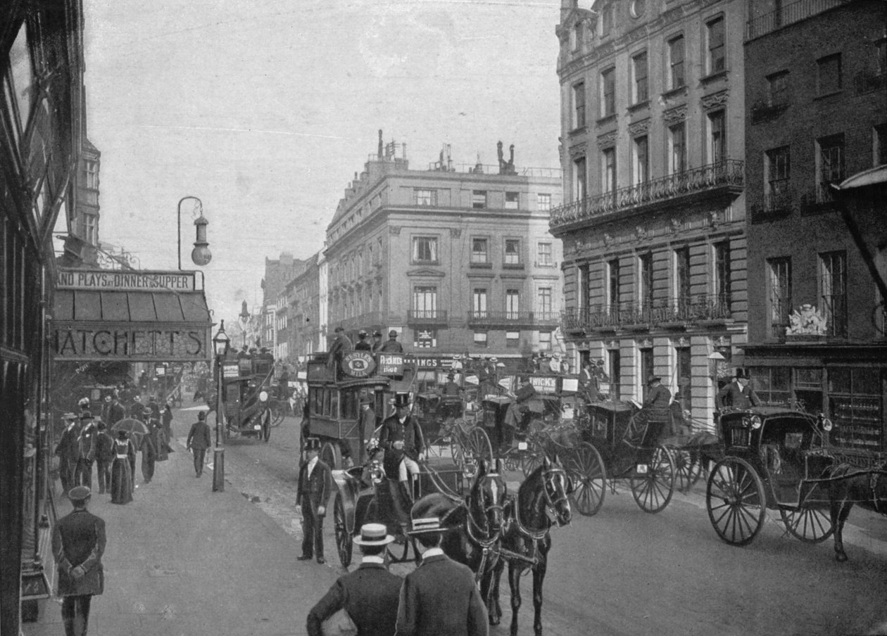 Piccadilly, London, 1900, 1901 alkotó: Unbekannt