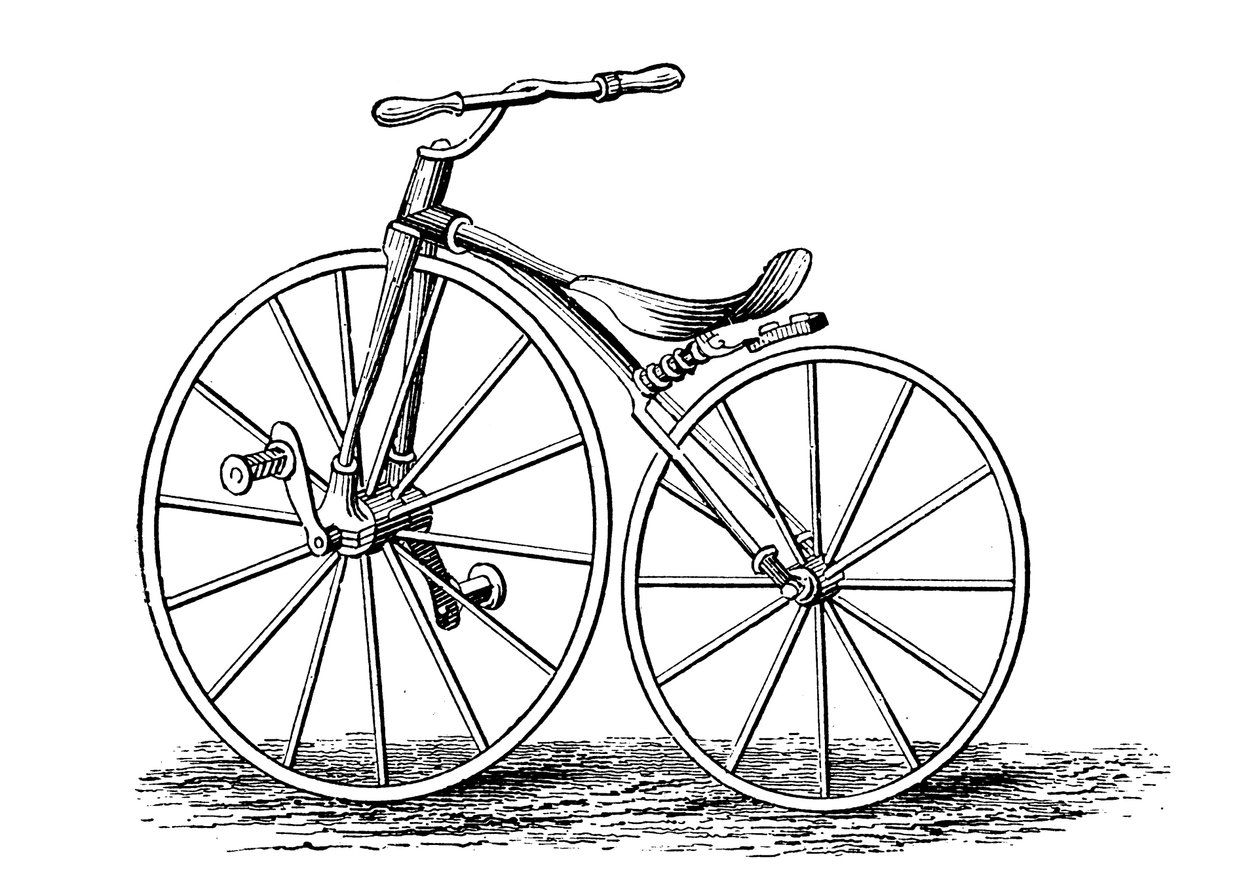 Pickerings forgattyús pedálos kerékpár, amerikai dizájn, c1860s c1880 alkotó: Unbekannt