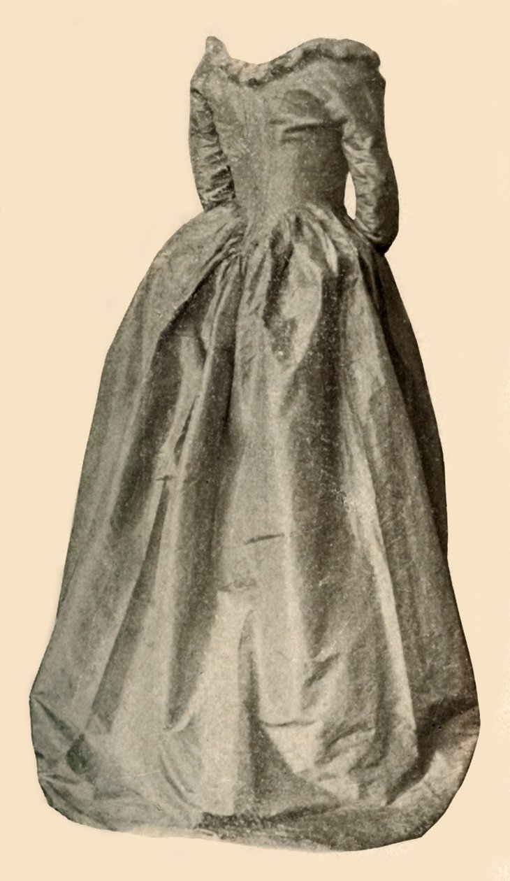 Kép egy érdekes kék ruháról, amelyet Mrs. St Clair viselt, 1760, 1937. alkotó: Unbekannt