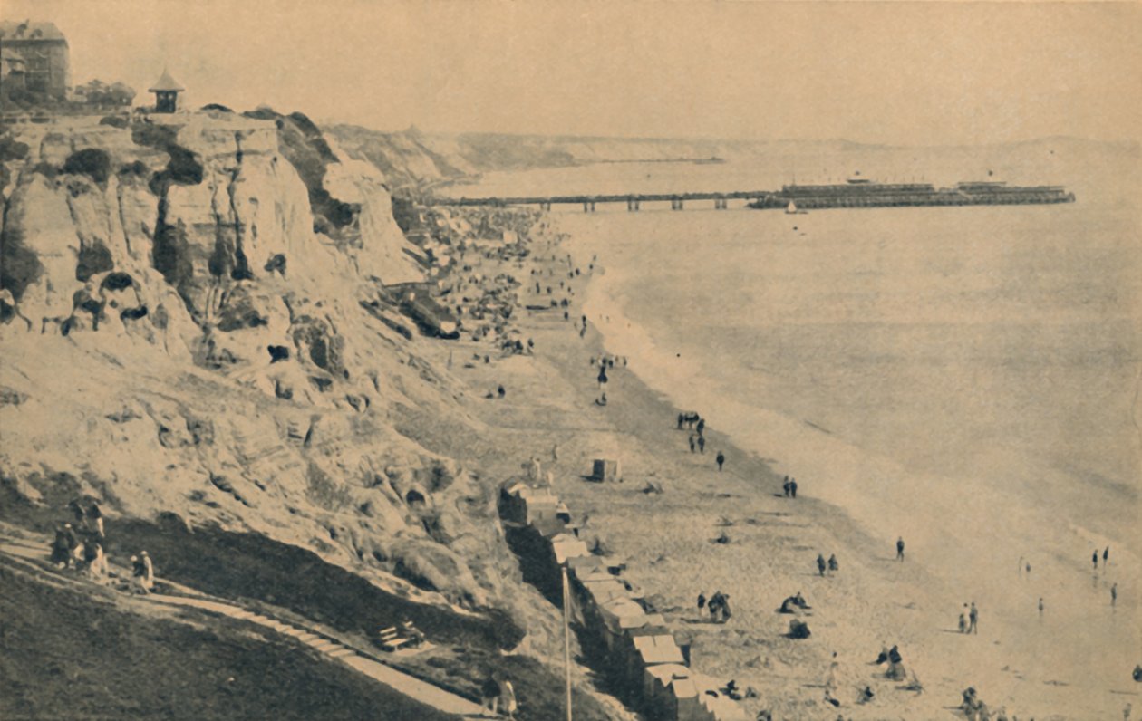 Pier and Sands a Dudley Chine Boscombe mólóról távolban, 1929 alkotó: Unbekannt