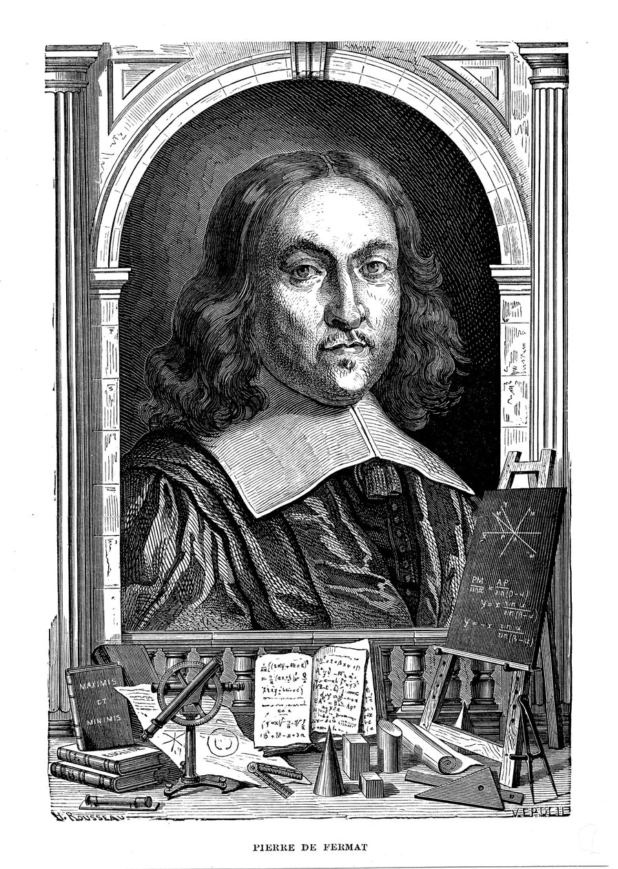 Pierre de Fermat, 17. századi francia matematikus, 1870 alkotó: Unbekannt
