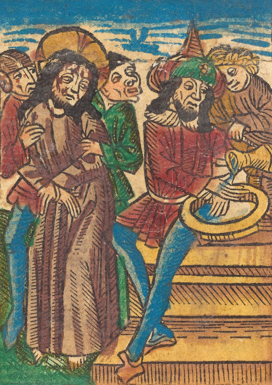 Pilátus kezet mos, c. 1490. alkotó: Unbekannt