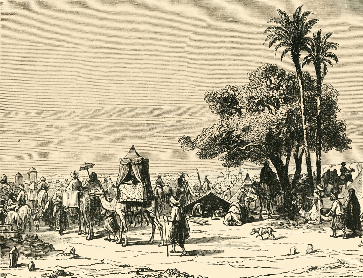 Zarándokok Mekkába utazva, 1890. alkotó: Unbekannt