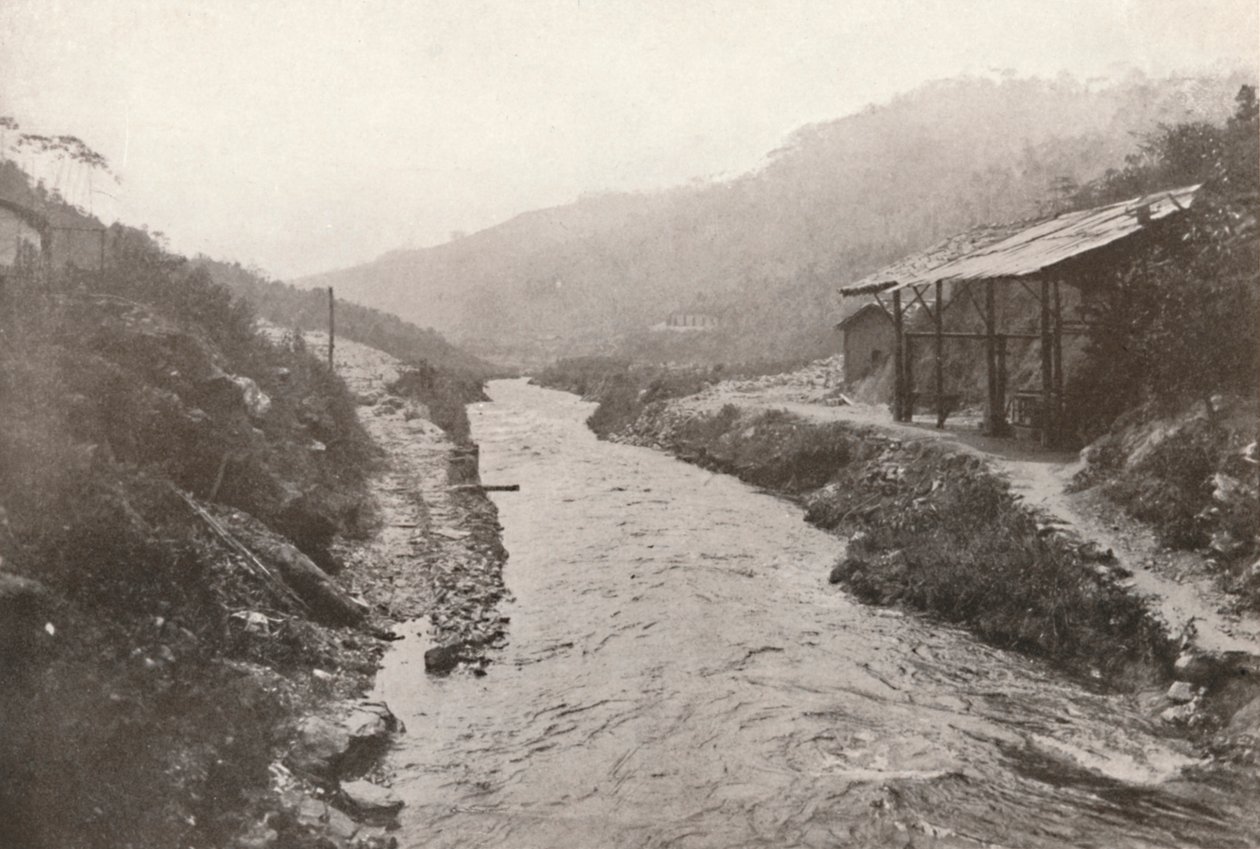 Pirahy Diversion: Nézd meg az alagút kivezetésétől lefelé. 1914. alkotó: Unbekannt