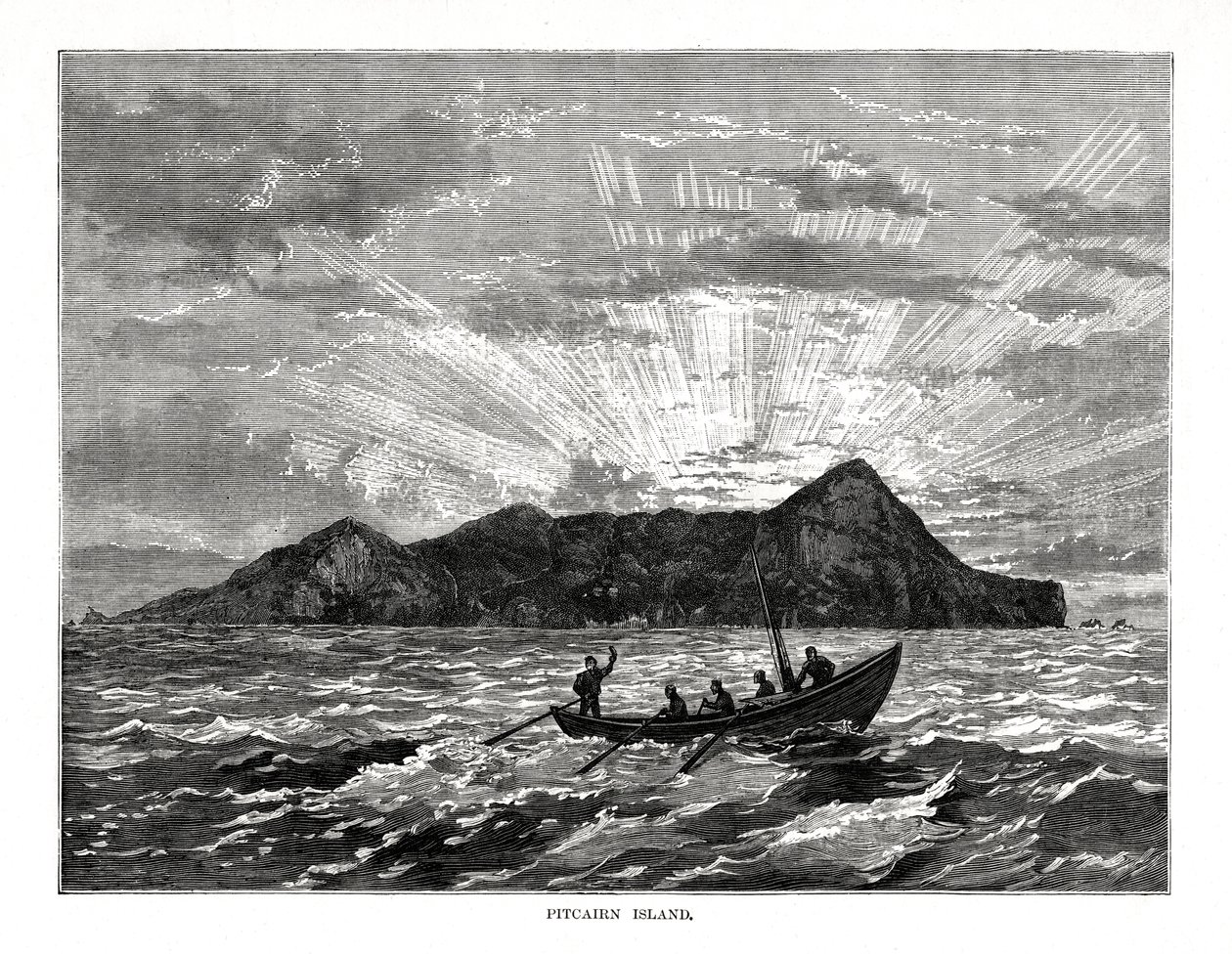 Pitcairn-sziget, Csendes-óceán, 1877 alkotó: Unbekannt