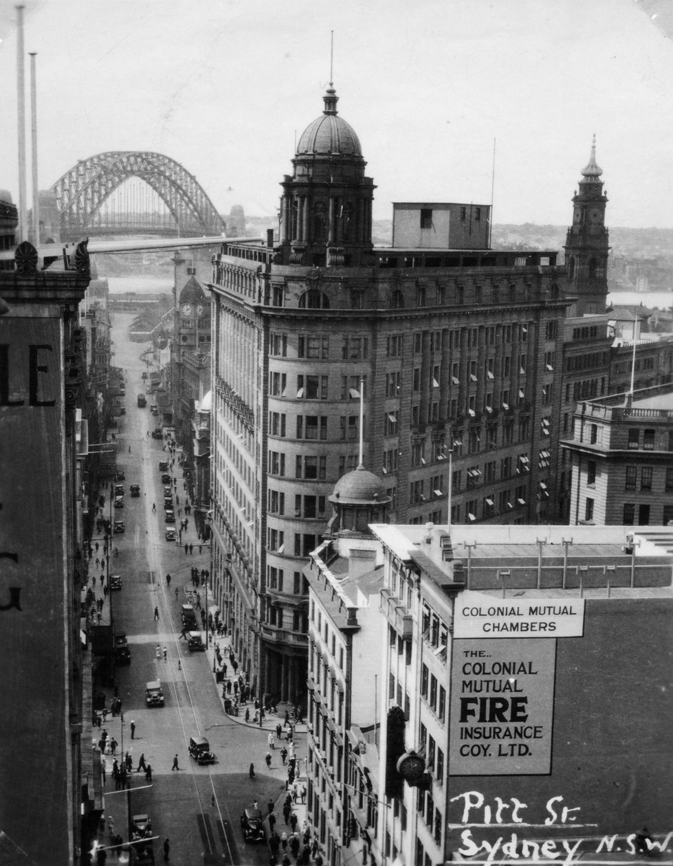 Pitt Street, Sydney, Új-Dél-Wales, Ausztrália, 1945 alkotó: Unbekannt