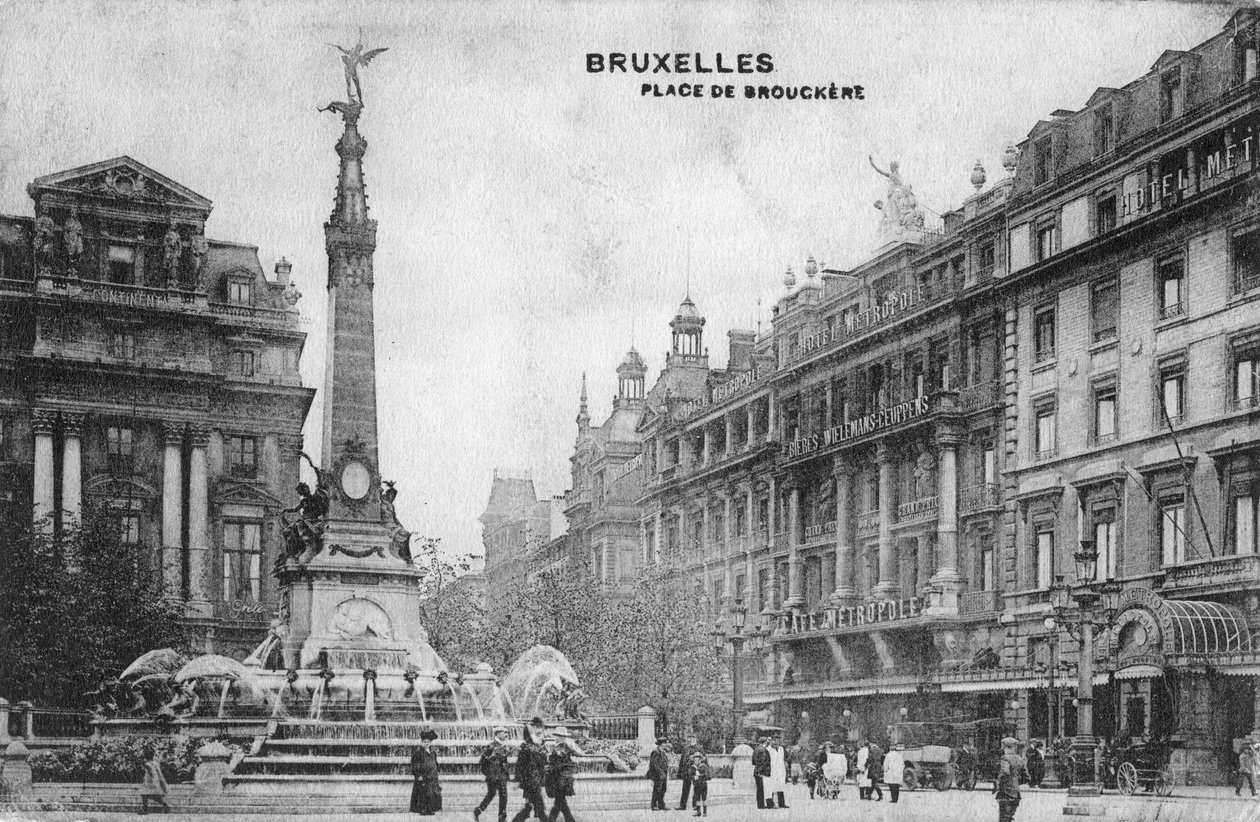 Place de Brouckere, Brüsszel, Belgium, 1918 alkotó: Unbekannt