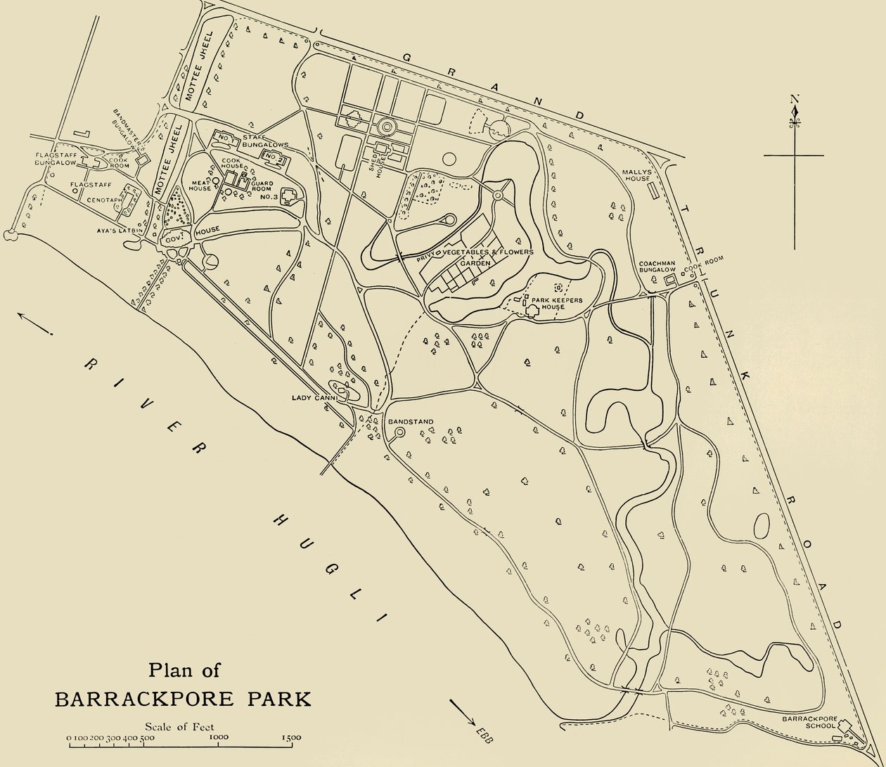 A Barrackpore Park terve, 1925. alkotó: Unbekannt