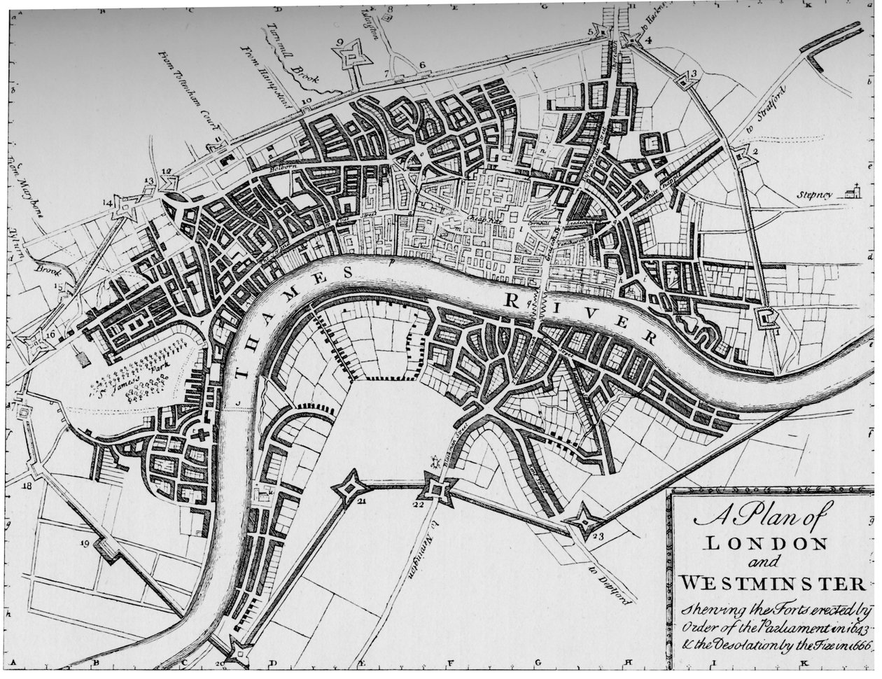 London és Westminster terve, 1749, 1903 alkotó: Unbekannt