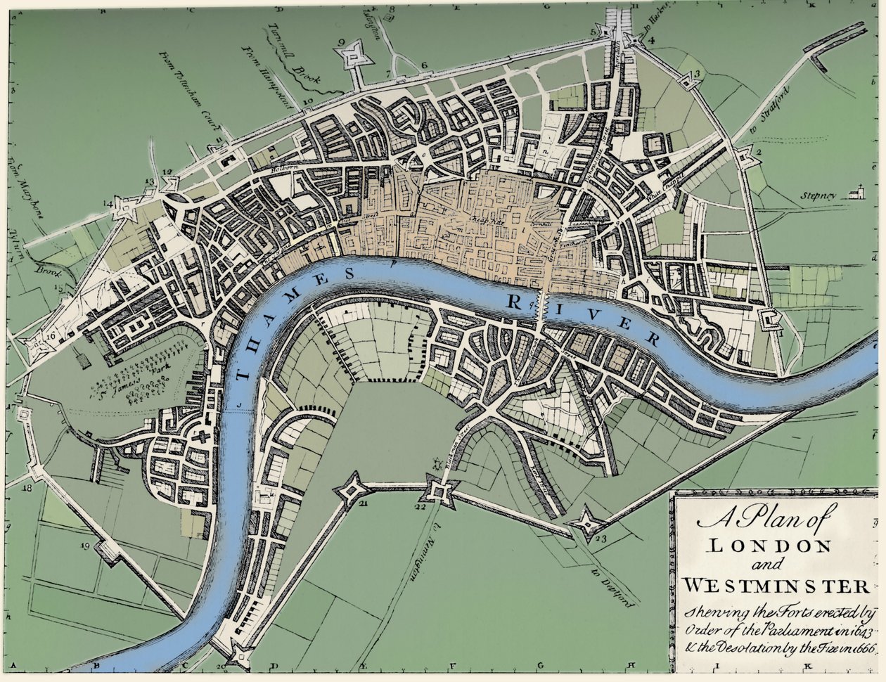 London és Westminster terve, 1749, 1903 alkotó: Unbekannt
