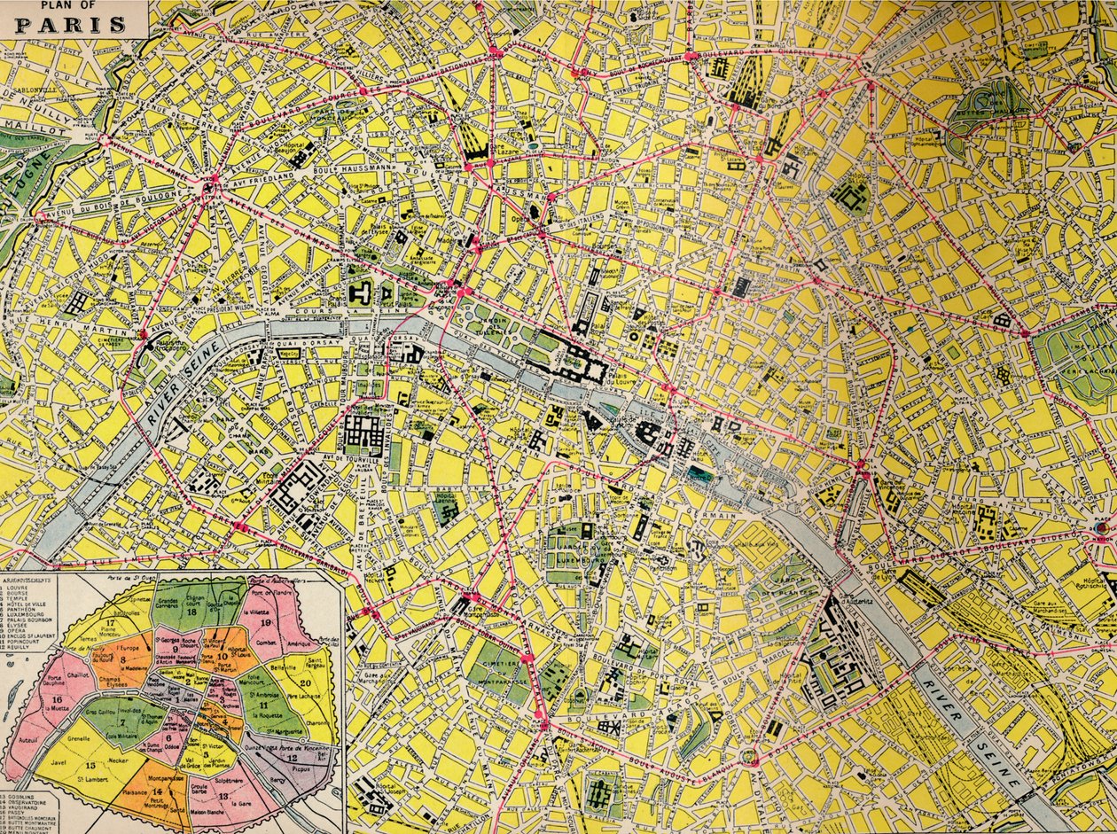 Párizs terve – a fény városának központi kerülete, 1930-as évek alkotó: Unbekannt