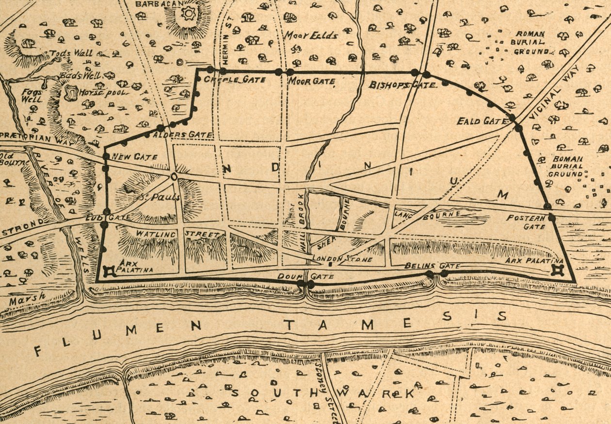 Római London terve, 1897. alkotó: Unbekannt