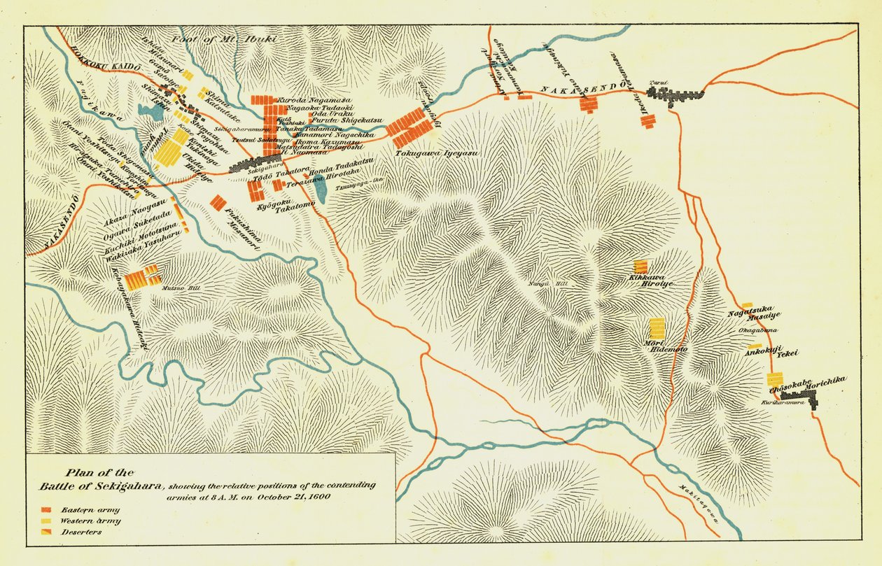 A sekigaharai csata terve, 1600. október 21., 1903. alkotó: Unbekannt