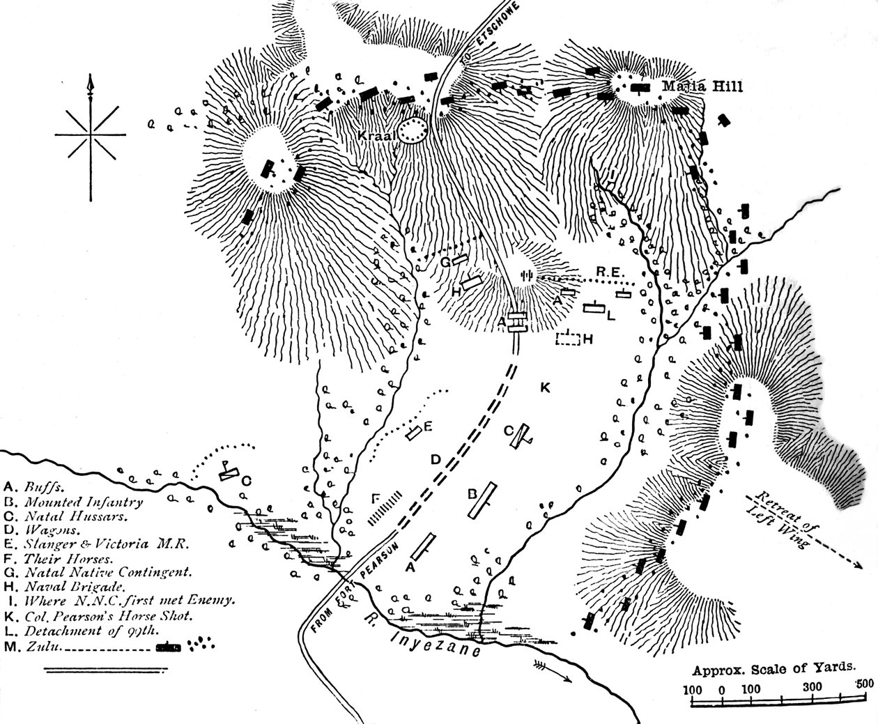 Az Inyezane-i harc terve, 1879. január 22., 1880. alkotó: Unbekannt