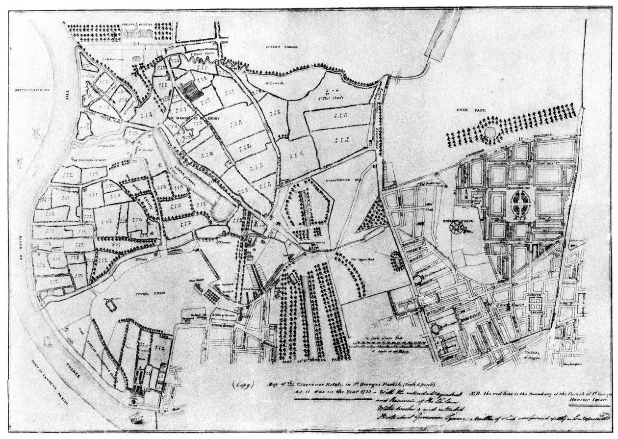 A Grosvenor birtok terve, 1907 alkotó: Unbekannt