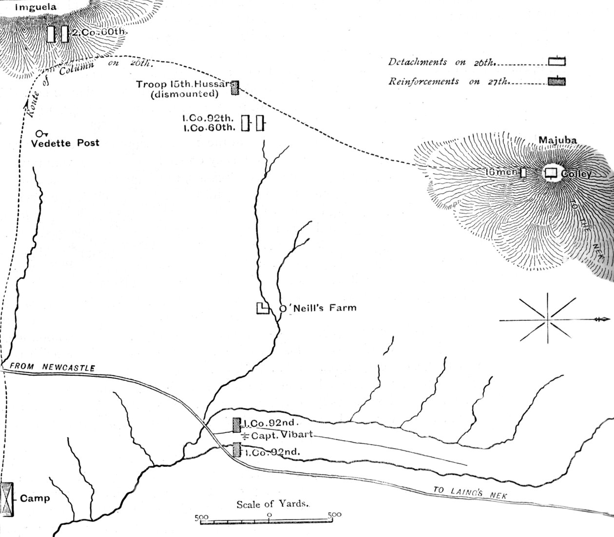 A Majuba-hegyre vonulás terve, 1881. február 26., 1880-as évek alkotó: Unbekannt