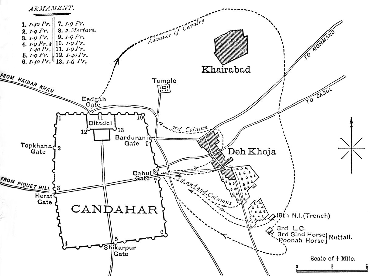 A Sortie terve Candaharból, 1880. augusztus 16., 1880 körül alkotó: Unbekannt