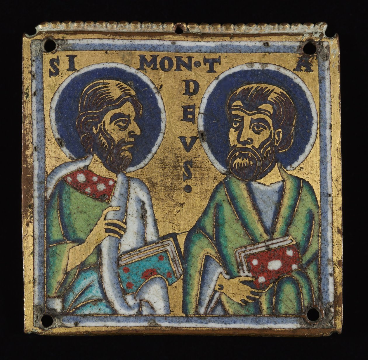 Emléktáblapár: Simon és Tádé, valamint Tamás és Máté, c. 1160. alkotó: Unbekannt