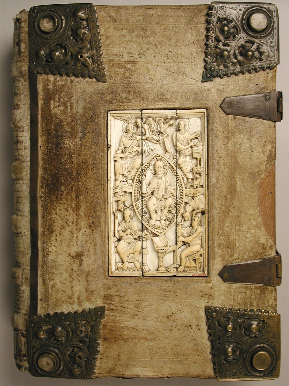 Emléktábla Krisztussal a felségben és a négy evangélistával, 1000-1100. alkotó: Unbekannt