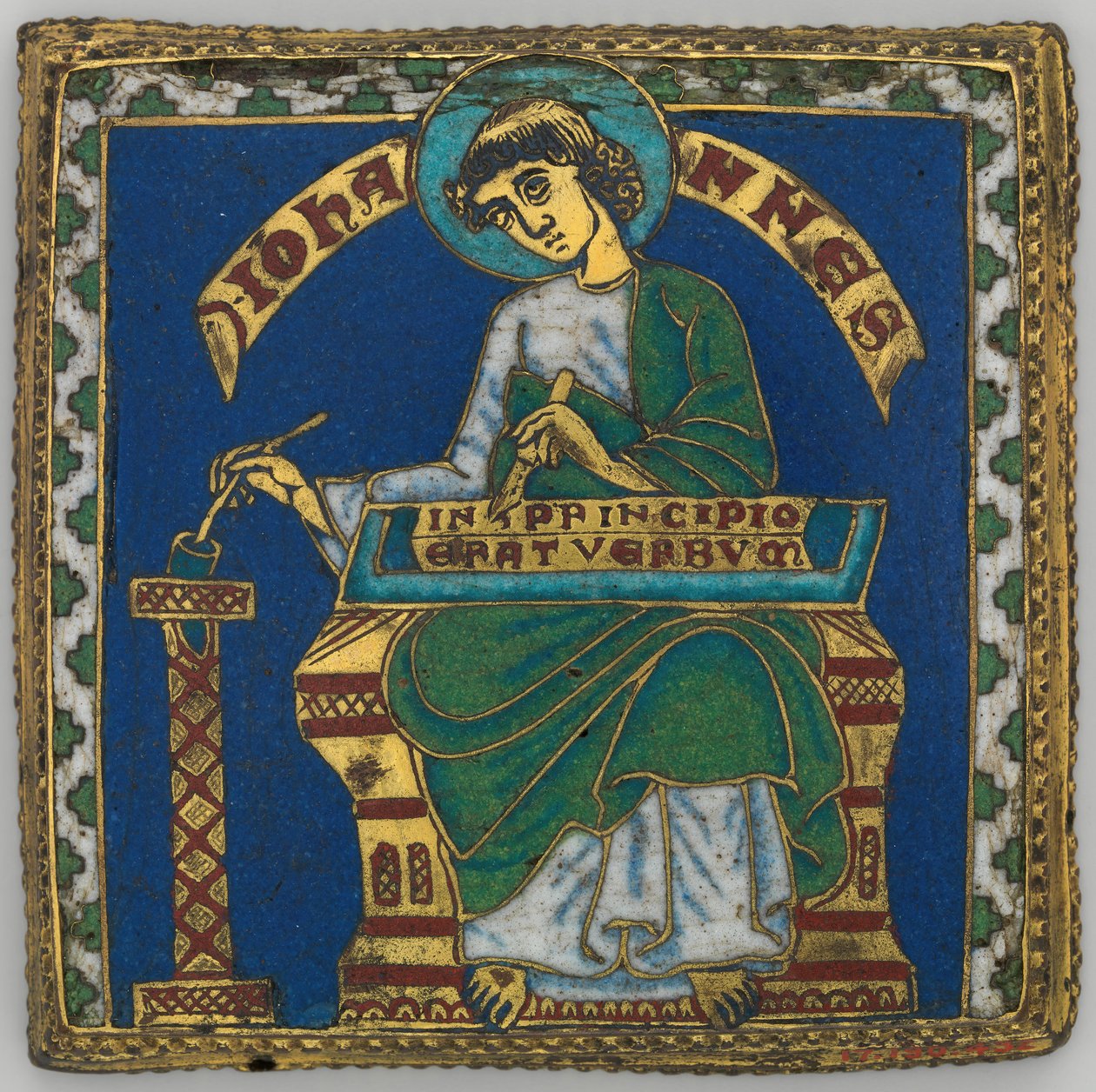 Emléktábla Szent János evangélistával, német, kb. 1175-1200. alkotó: Unbekannt