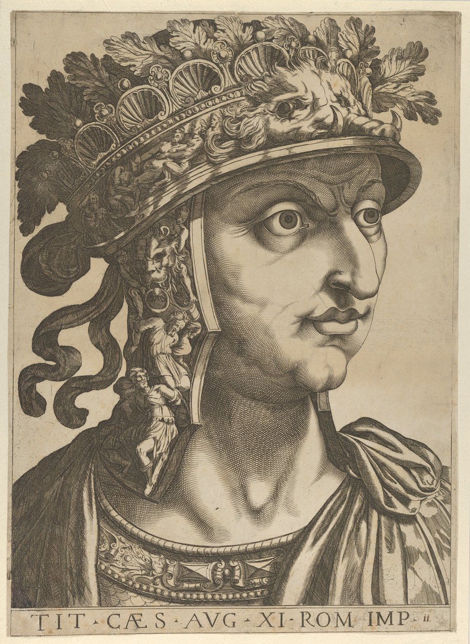 11. tábla: Titus Vespasianus jobbra néz, a „Tizenkét Caesar”-ból, 1610-40. alkotó: Unbekannt