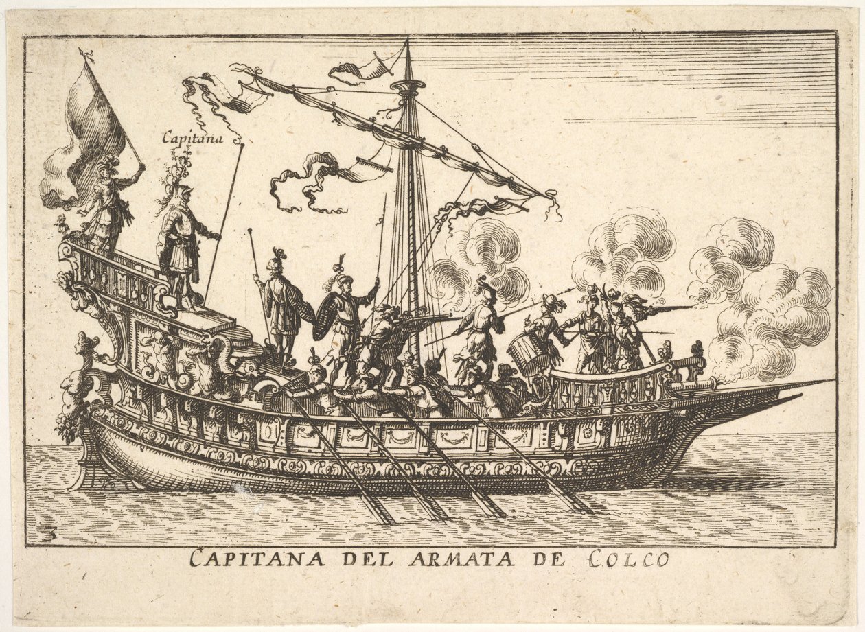 3. tábla: Chalchis Capitana del armata de Colco seregének kapitánya, a „...” sorozatból, 1664. alkotó: Unbekannt