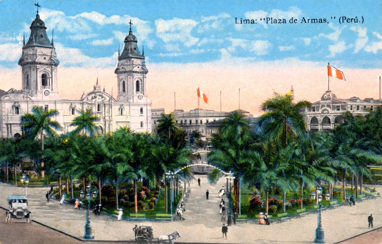 Plaza de Armas, Lima, Peru, XX. század eleje alkotó: Unbekannt