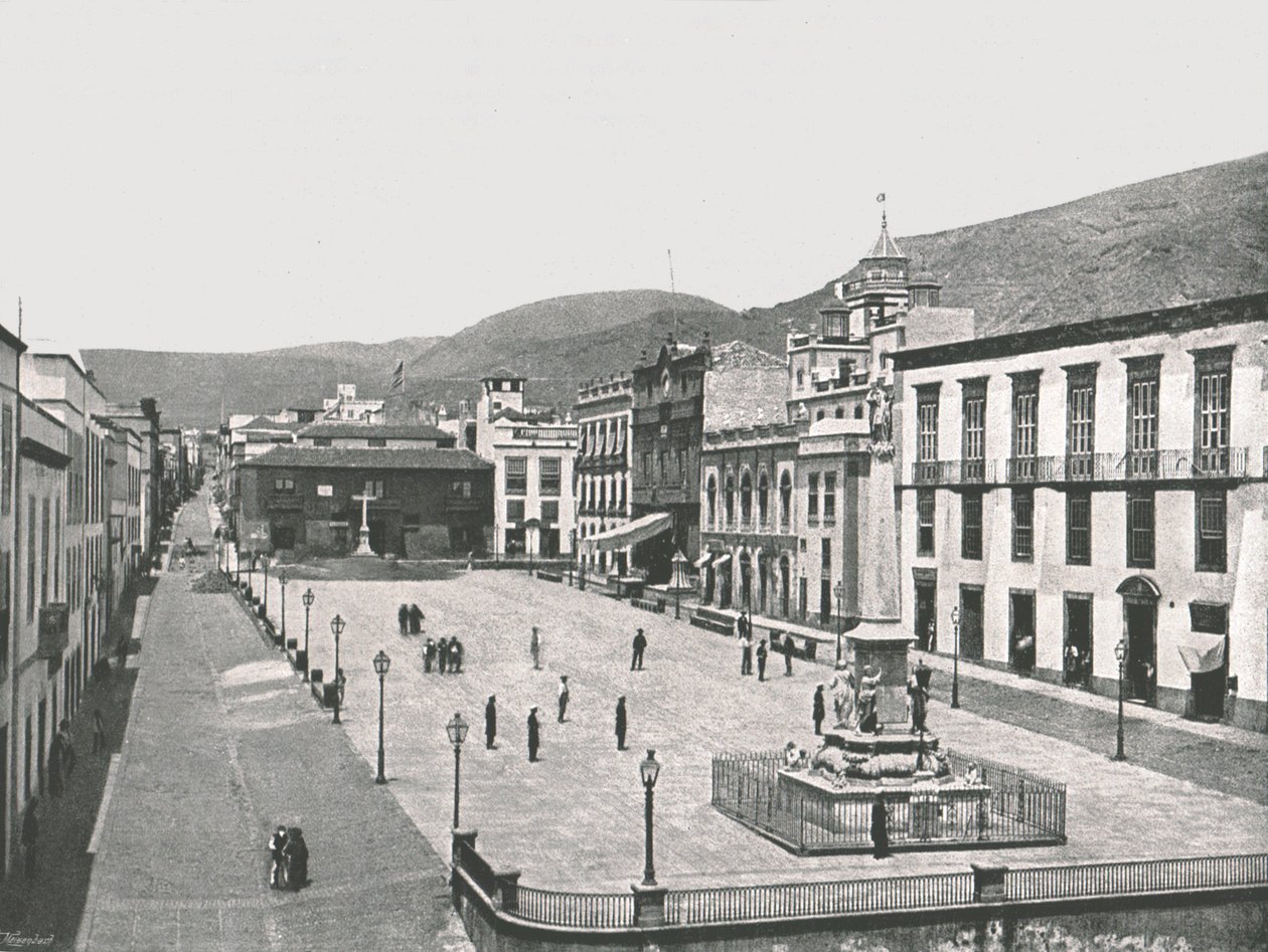 Plaza de la Candelaria, Santa Cruz de Tenerife, Kanári-szigetek, Spanyolország, 1895. alkotó: Unbekannt