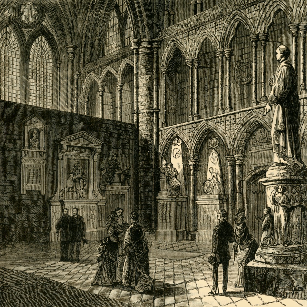 Poets Corner, Westminster Abbey, 1881. alkotó: Unbekannt