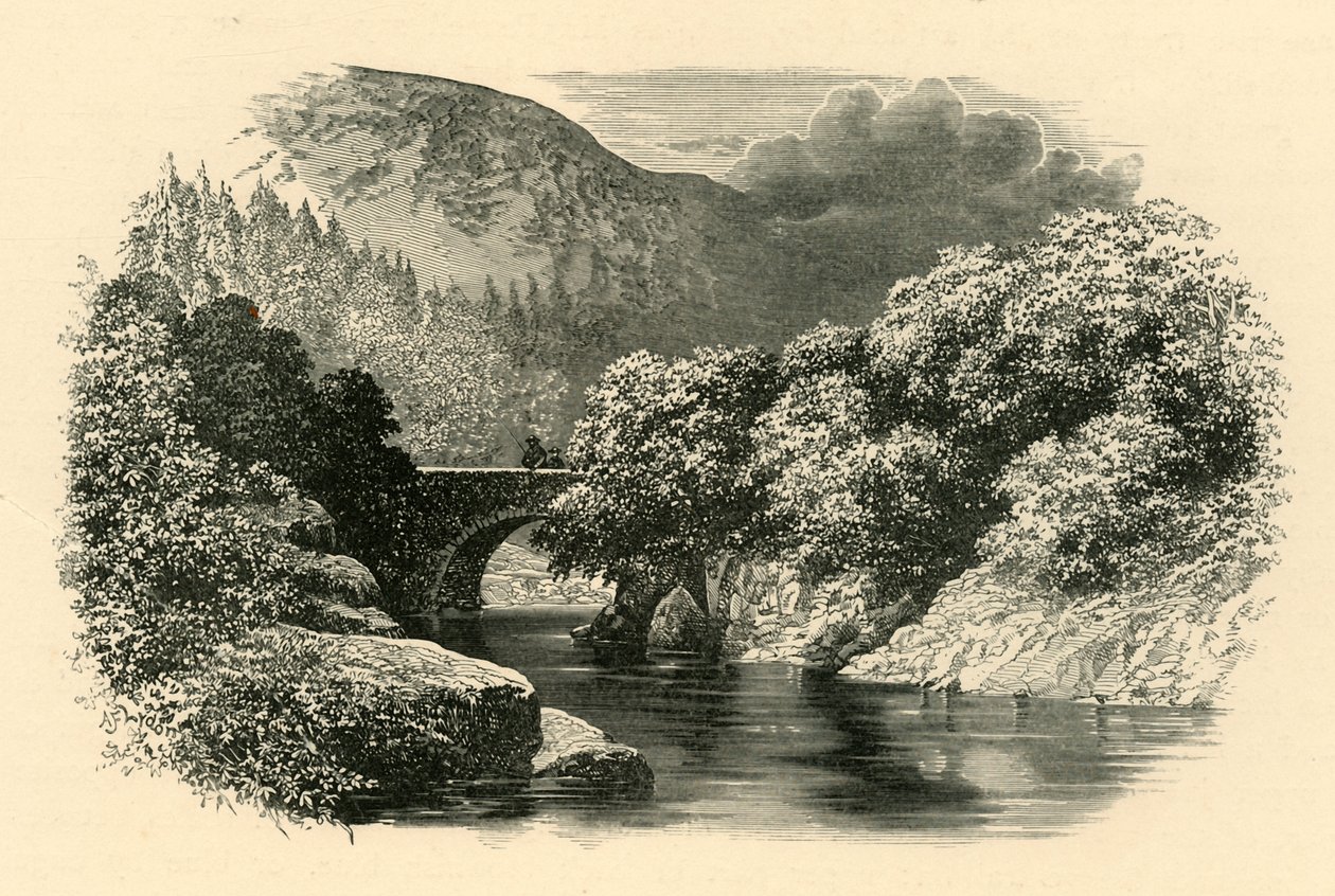 Aberglaslyn híd, Észak-Wales, 1890. alkotó: Unbekannt