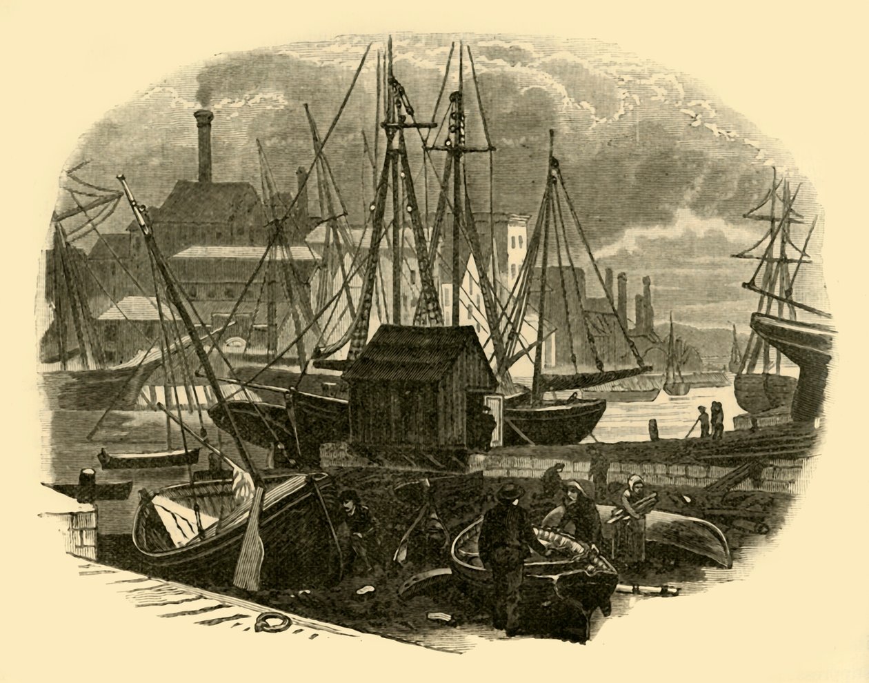 Poole kikötője, 1898. alkotó: Unbekannt