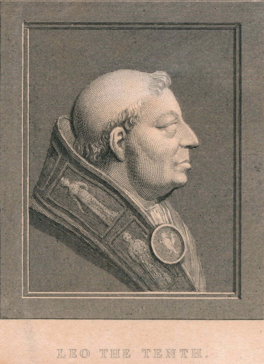 X. Leó pápa 1475-1521, született Giovanni di Lorenzo de Medici, 1830 alkotó: Unbekannt