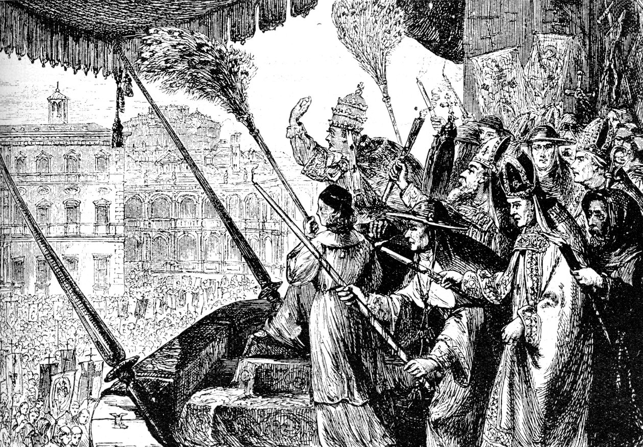 X. Leó pápa kiközösíti Luther Mártont eretnekként, Róma, 1521 1909 alkotó: Unbekannt