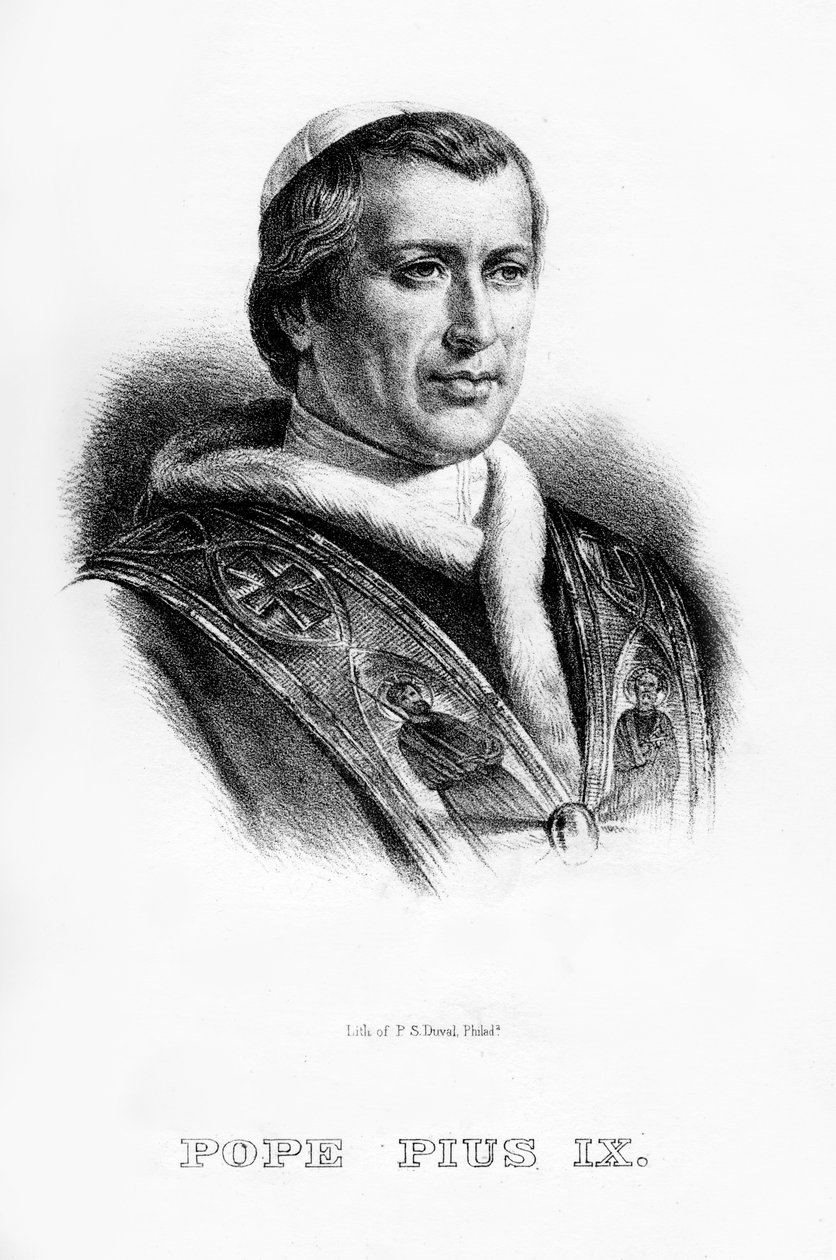 Pius pápa, 1854 alkotó: Unbekannt