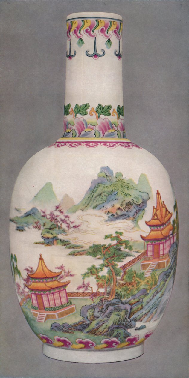 Porcelán palack Ku Yueh Hsuan stílusban. Chien hosszú időszak, 1736-1796, 1928 alkotó: Unbekannt