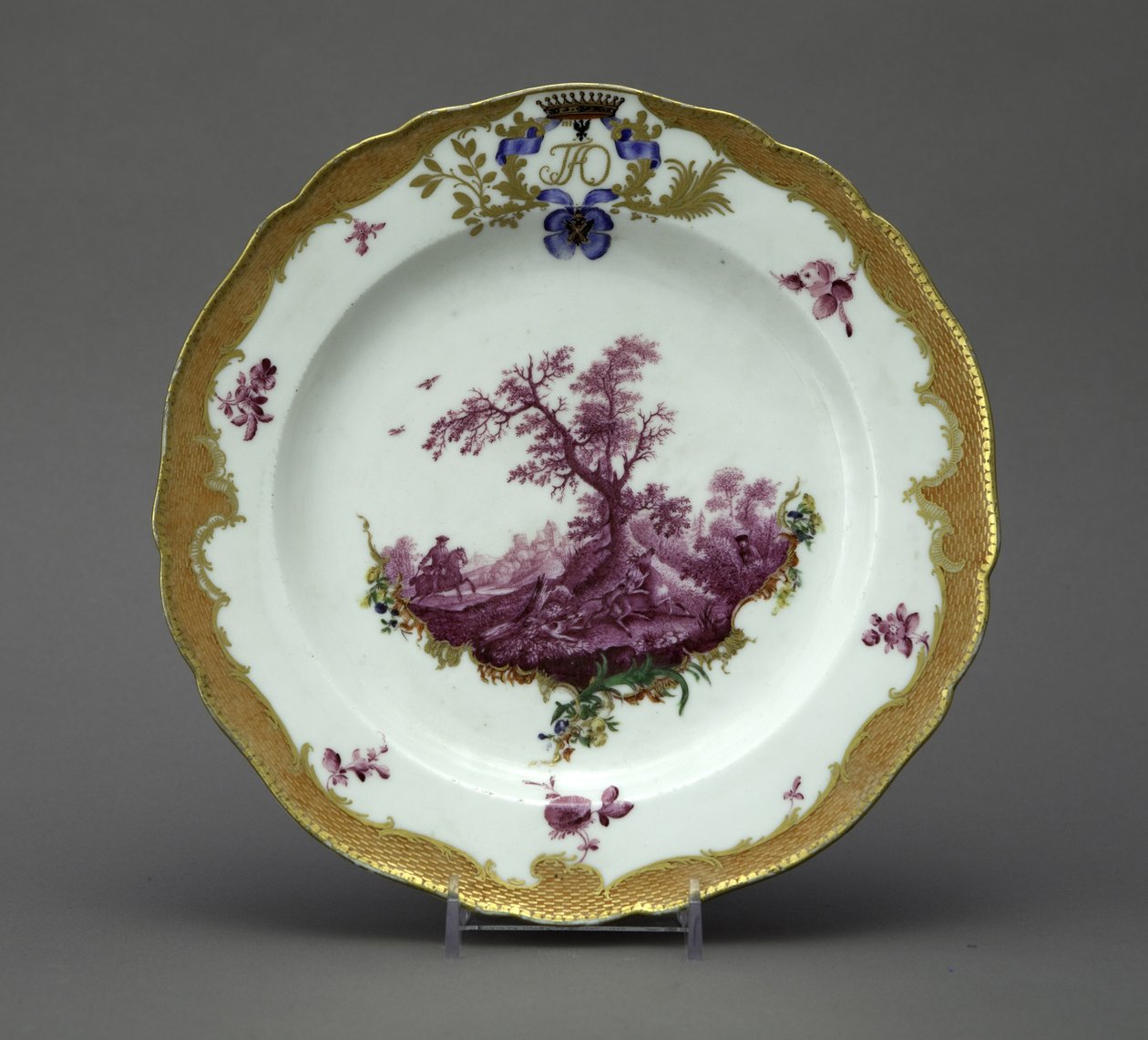 Porcelántányér az Orlov-szolgálattól, 1770 körül alkotó: Unbekannt