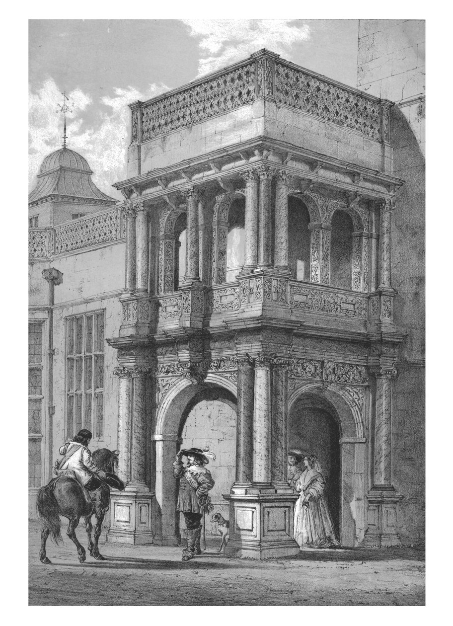 Veranda Audley Endben, Essex, 1840. alkotó: Unbekannt