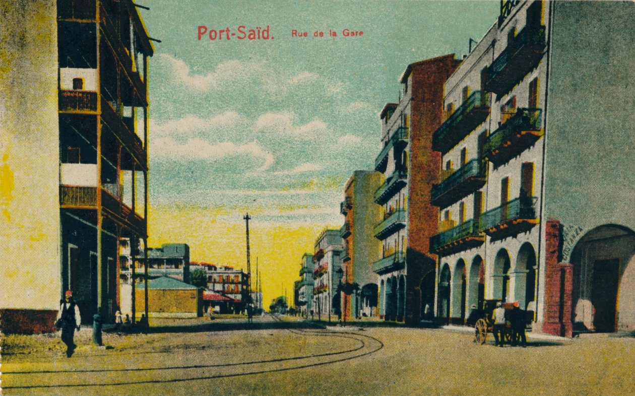 Port Said. Állomás utca, 1900 alkotó: Unbekannt