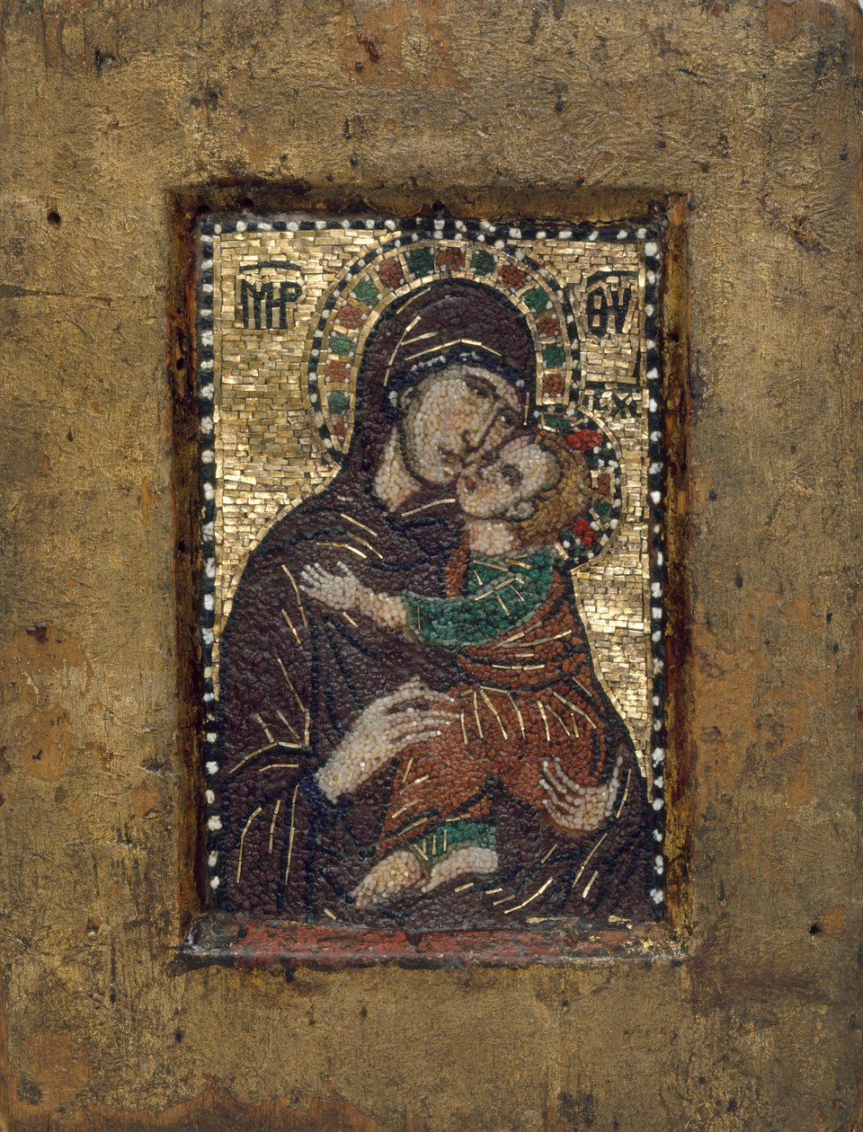 Hordozható ikon a szűz Eleousával, bizánci, 1300-as évek eleje. alkotó: Unbekannt