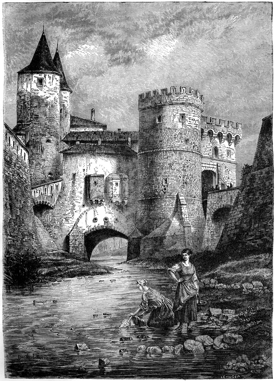 Porte des Allemands német kapu, Metz, Franciaország, 16. század 1882-1884 alkotó: Unbekannt