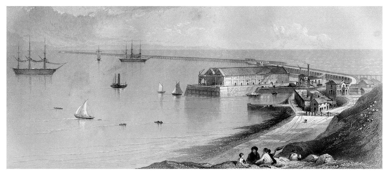 Portland kikötője és hullámtörője, 1866 alkotó: Unbekannt
