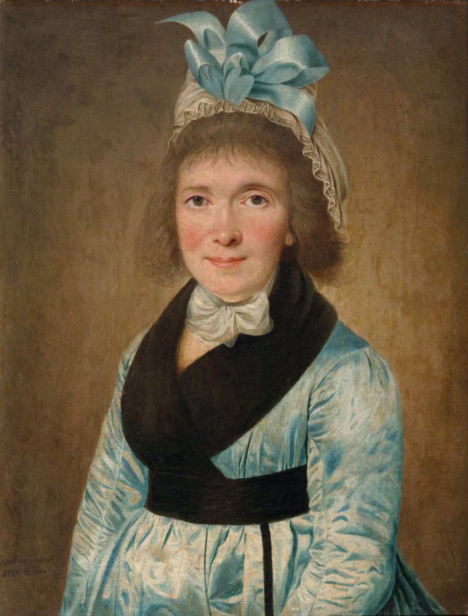 Egy kék ruhás nő portréja, 1799 alkotó: Unbekannt