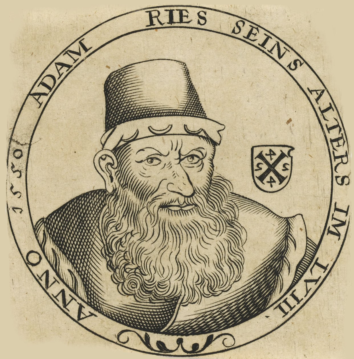 Adam Ries portréja 149293-1559, kb. 1600. alkotó: Unbekannt