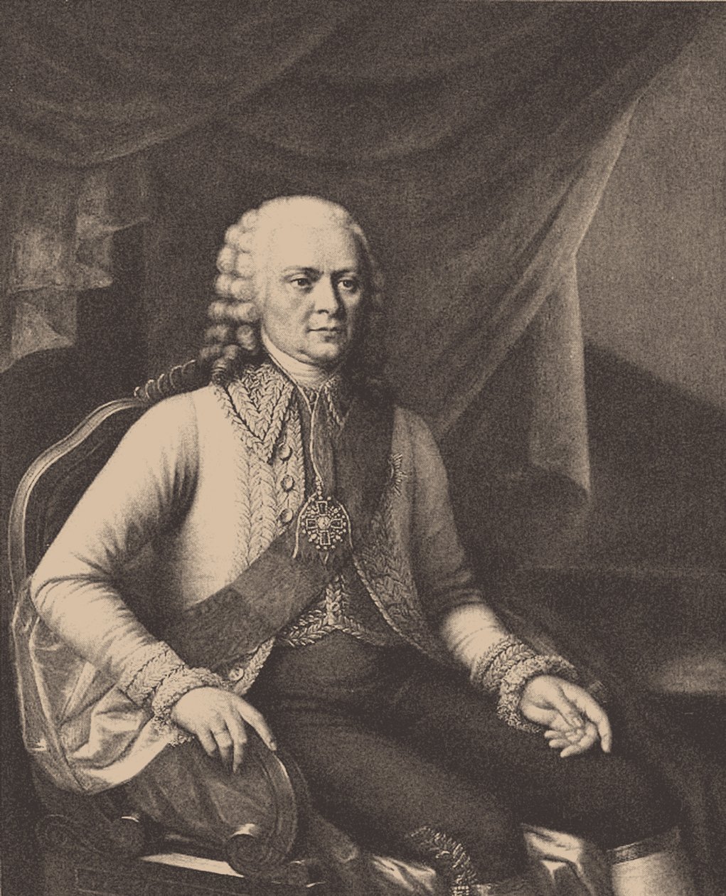 Vaszilij Alekszejevics Myatlev tengernagy portréja 1694-1761 Józef Oleszkiewicz után alkotó: Unbekannt