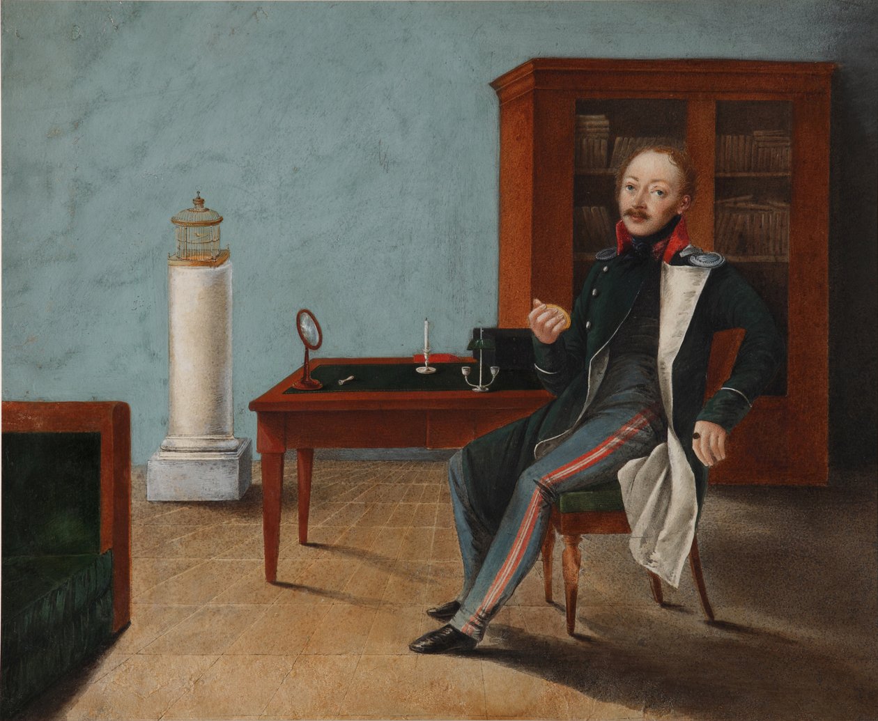 Alekszandr Sztepanovics Talyzin portréja 1795-1858 műtermében, 1820-as évek alkotó: Unbekannt